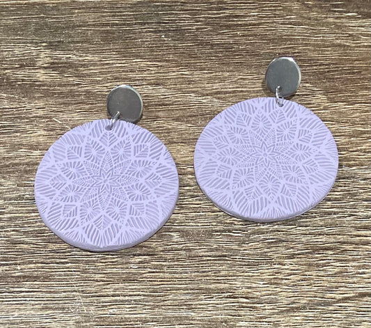 Sutton|Ice Purple|Statement|Clay Dangles